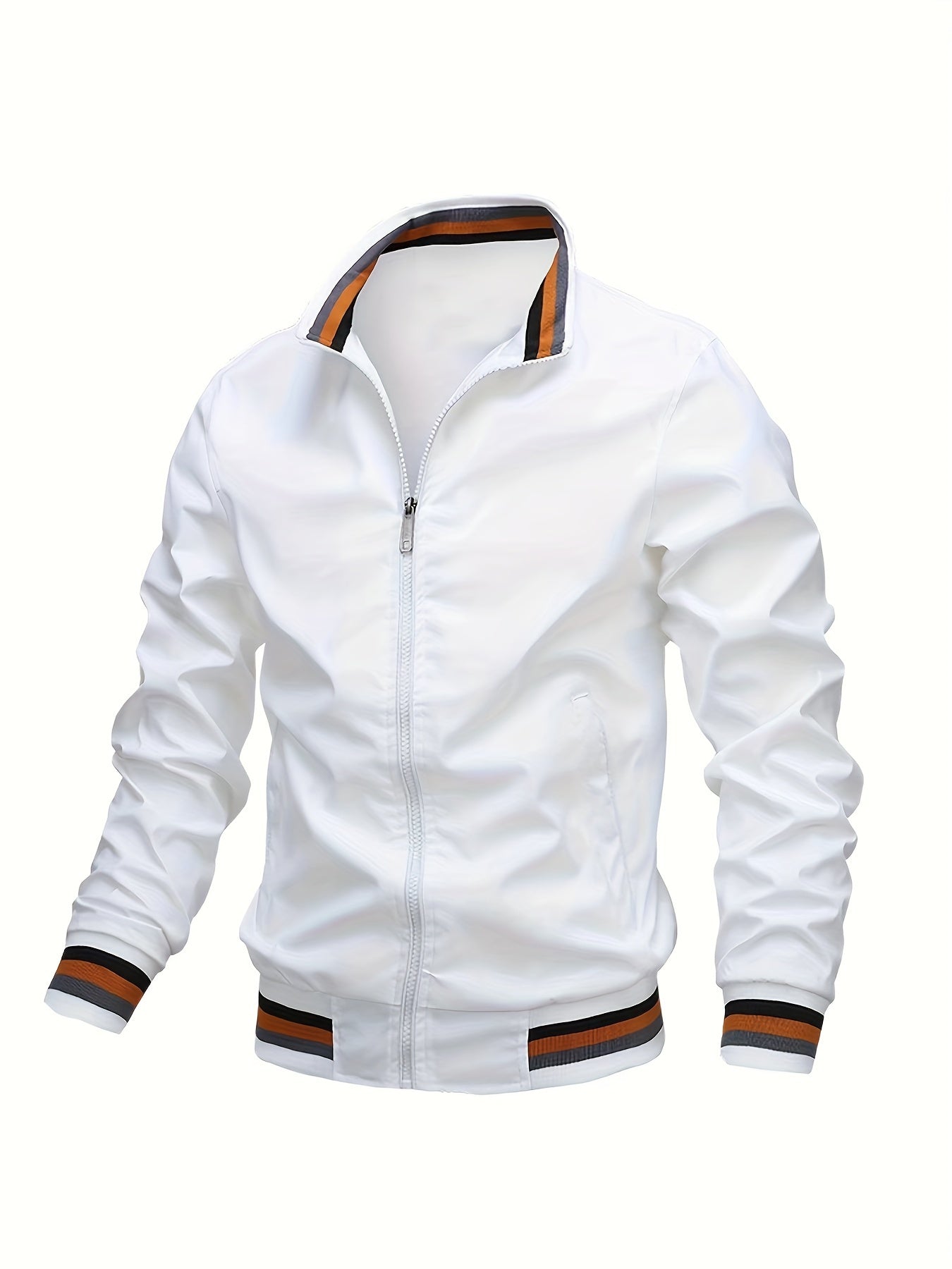Men's Casual Baseball Jacket Coat Regular Fit College Hipster Windbreaker For Spring Autumn